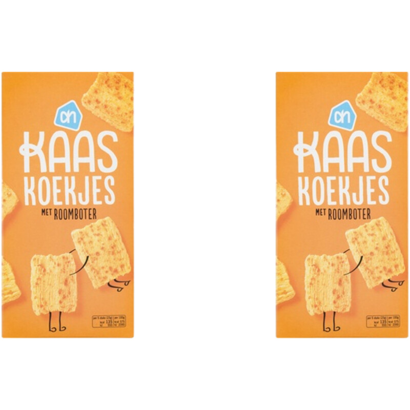 Een afbeelding van AH Kaaskoekjes met roomboter 2-pack