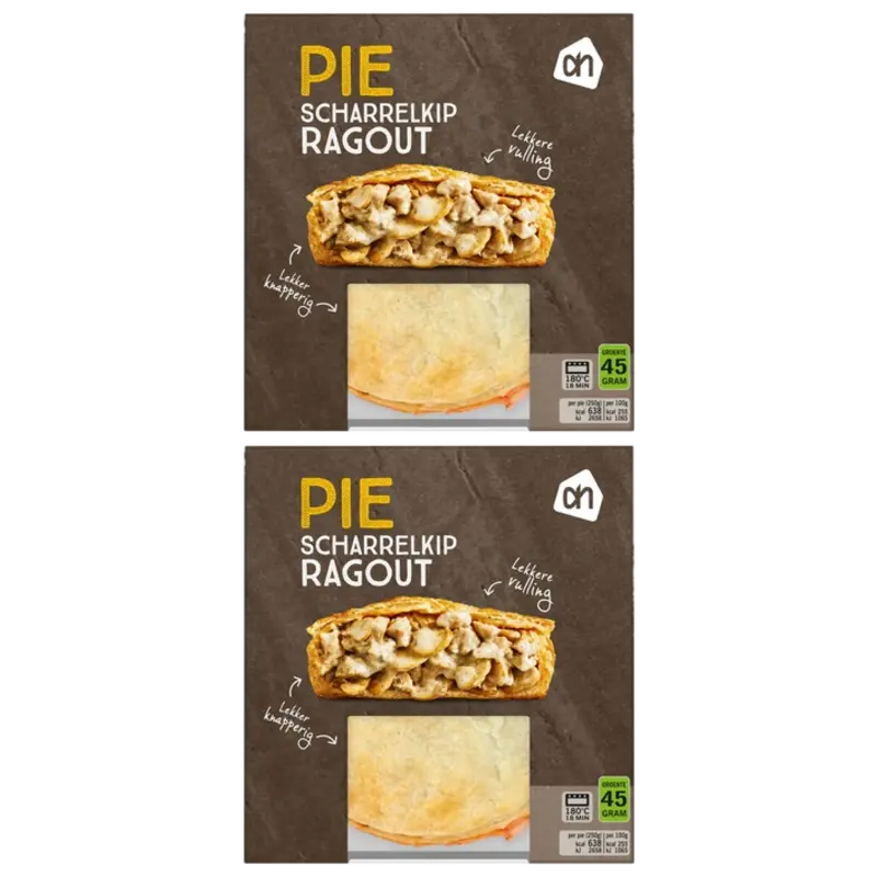 AH Pie scharrelkip ragout 2-pack