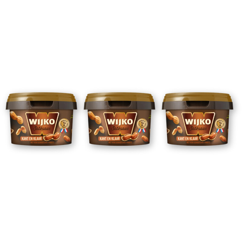 Wijko Satésaus kant en klaar 3-pack