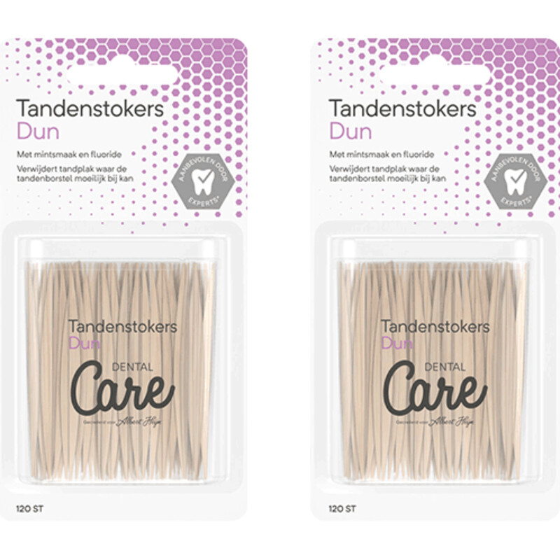 Een afbeelding van Care Tandenstokers dun 2-pack