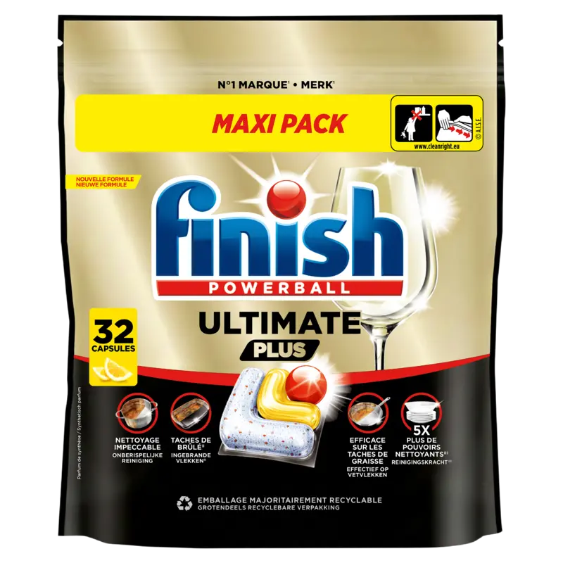Finish Ultimate plus lemon vaatwastabletten