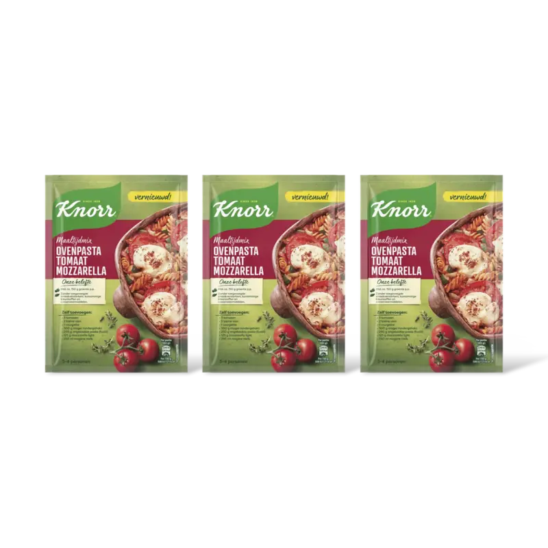 Knorr Ovenpasta tomaat mozzarella 3-pack