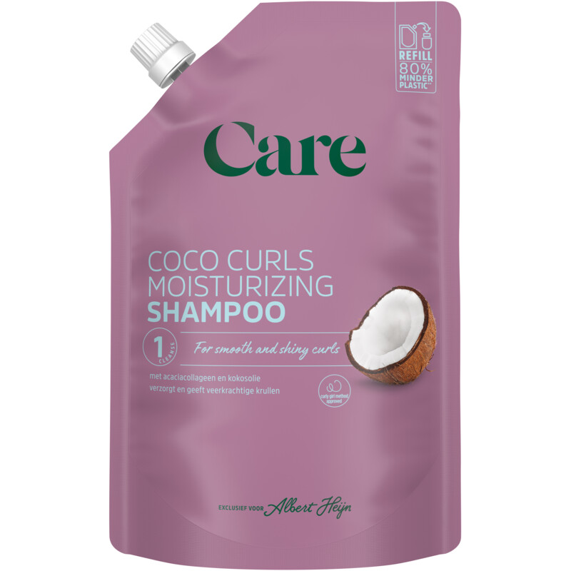 Een afbeelding van Care Coco curls moisturizing shampoo refill