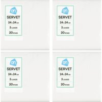 Een afbeelding van AH Servetten wit 3-laags 4-pack