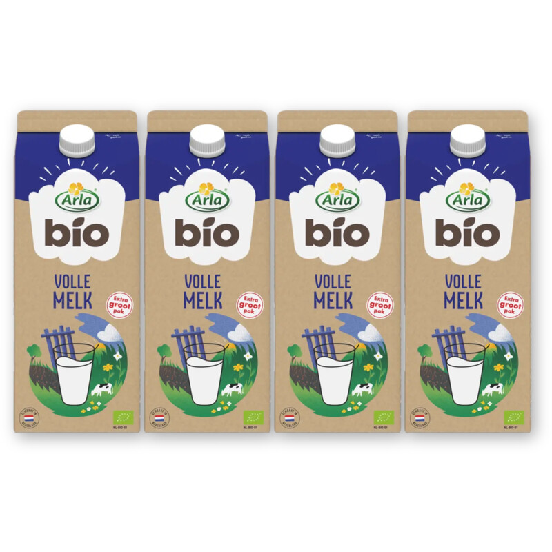 Arla Biologisch volle melk 4-pack