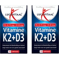 Een afbeelding van Lucovitaal K2 + D3 vitamine capsules 2-pack