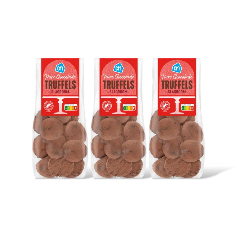 AH Pure chocolade truffels slagroom 3-pack