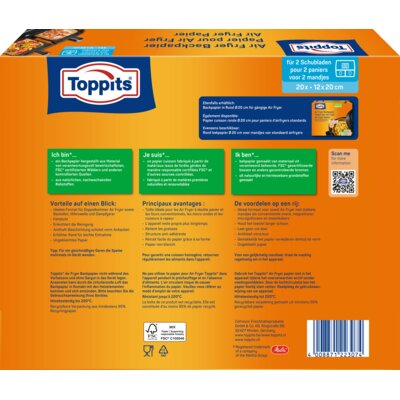 pdp-image-Toppits Air fryer bakpapier 12x20cm