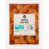 Een afbeelding van AH Garnalen in chili olie