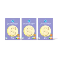AH Chocoladeletter wit 3-pack