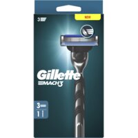 Gillette Mach3 handle + 3 scheermesjes