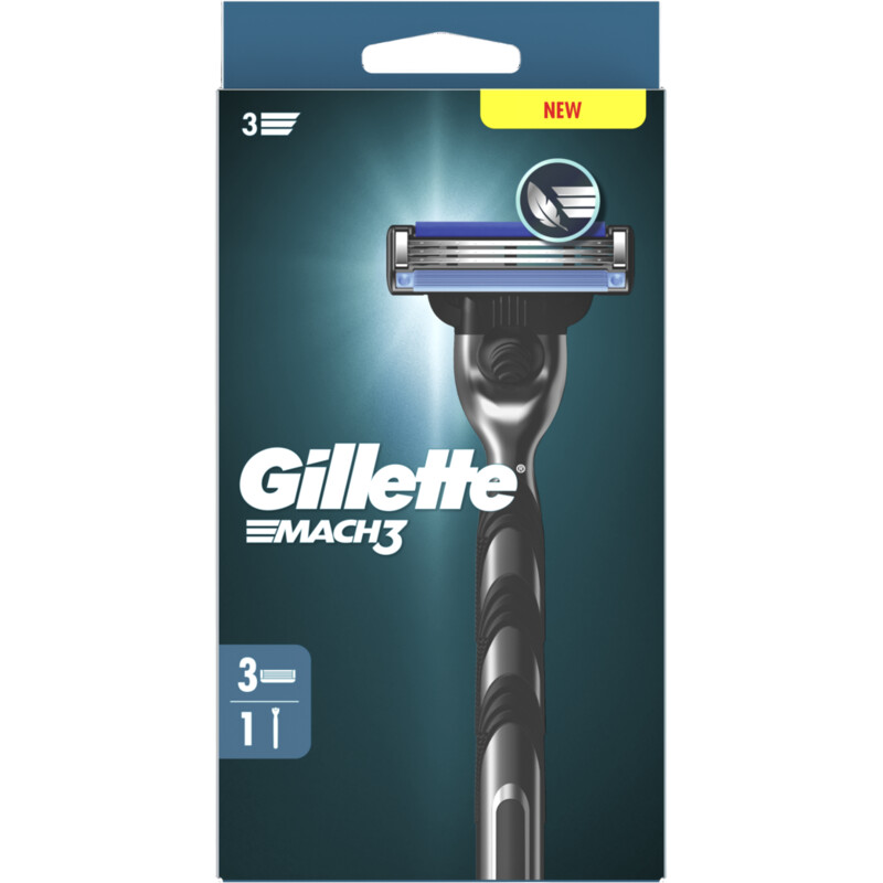 Gillette Mach3 handle + 3 scheermesjes