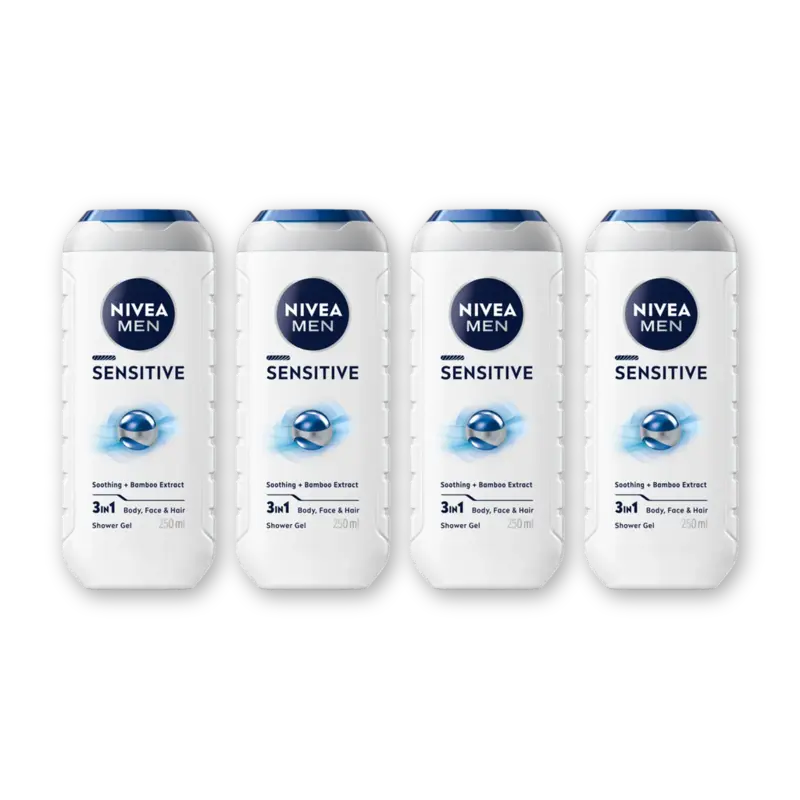 NIVEA Men sensitive douchegel 3-in-1 4-pack