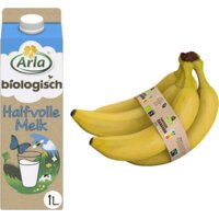 Een afbeelding van Arla Bio melk & AH Bio bananen pakket