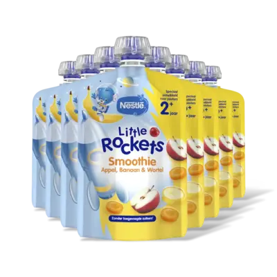 pdp-image-Nestlé Little Rockets Knijpfruit banaan 2+ 8-pk