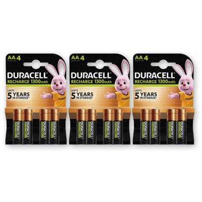 pdp-image-Duracell Rechargeable AA-batterijen 1300 mAh 3-pk