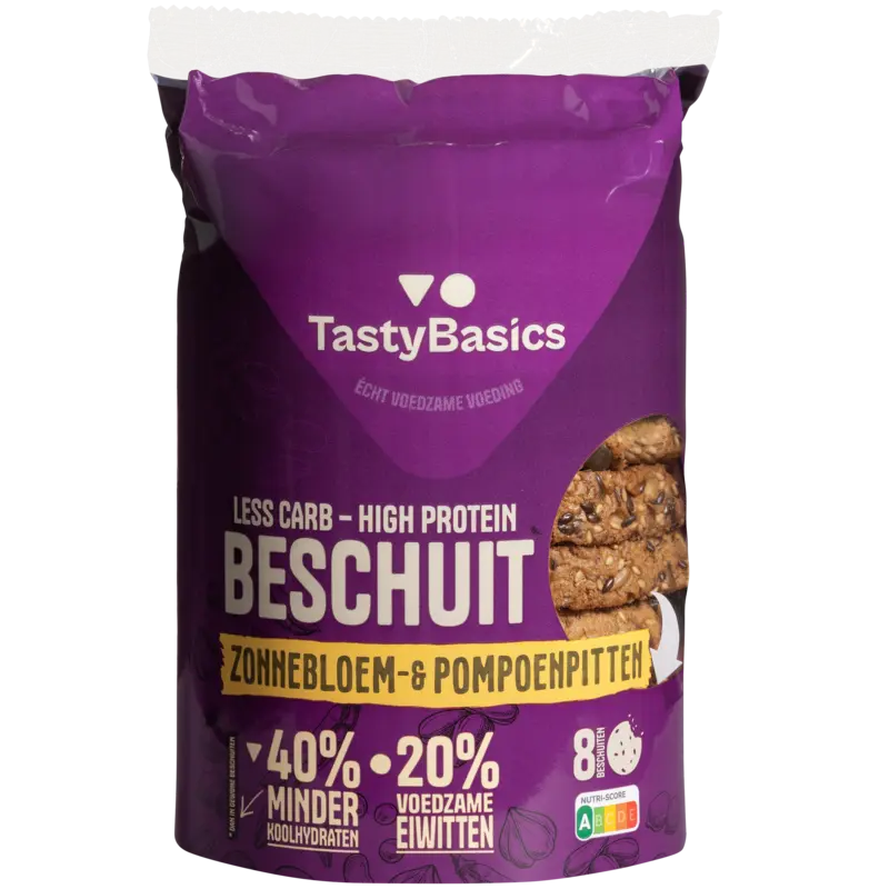 TastyBasics Beschuit zonnebloem- en pompoenpitten