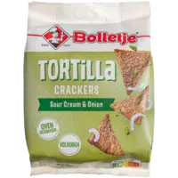 Bolletje Tortilla crackers sour cream & onion