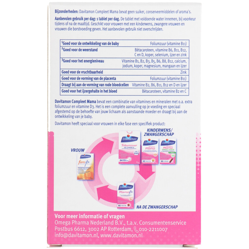 Een afbeelding van Davitamon Compleet zwanger multivitamine tabletten