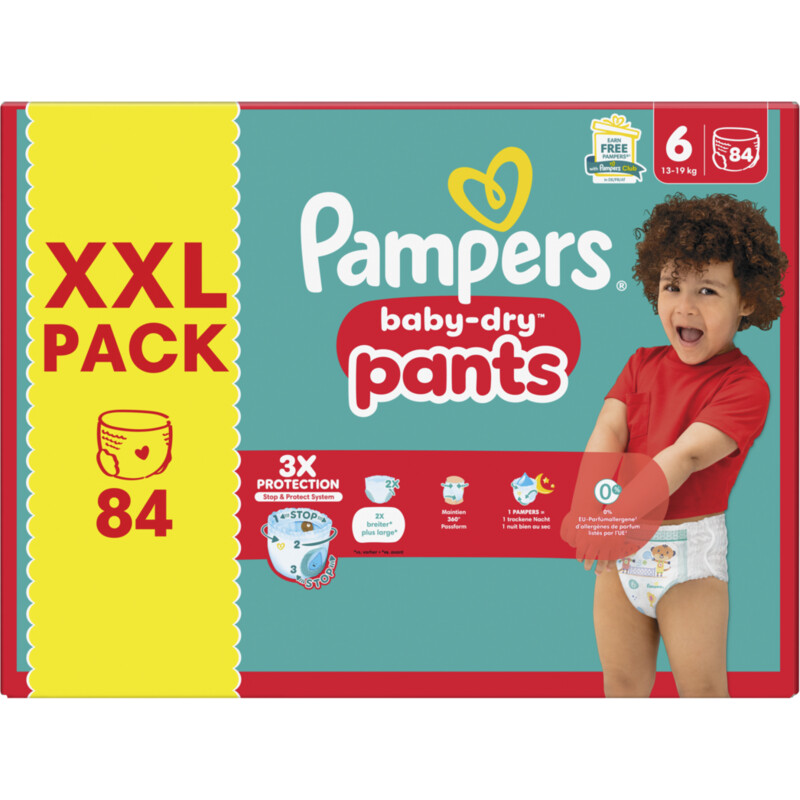 Een afbeelding van Pampers Baby dry pants luierbroekjes xxl maat 6