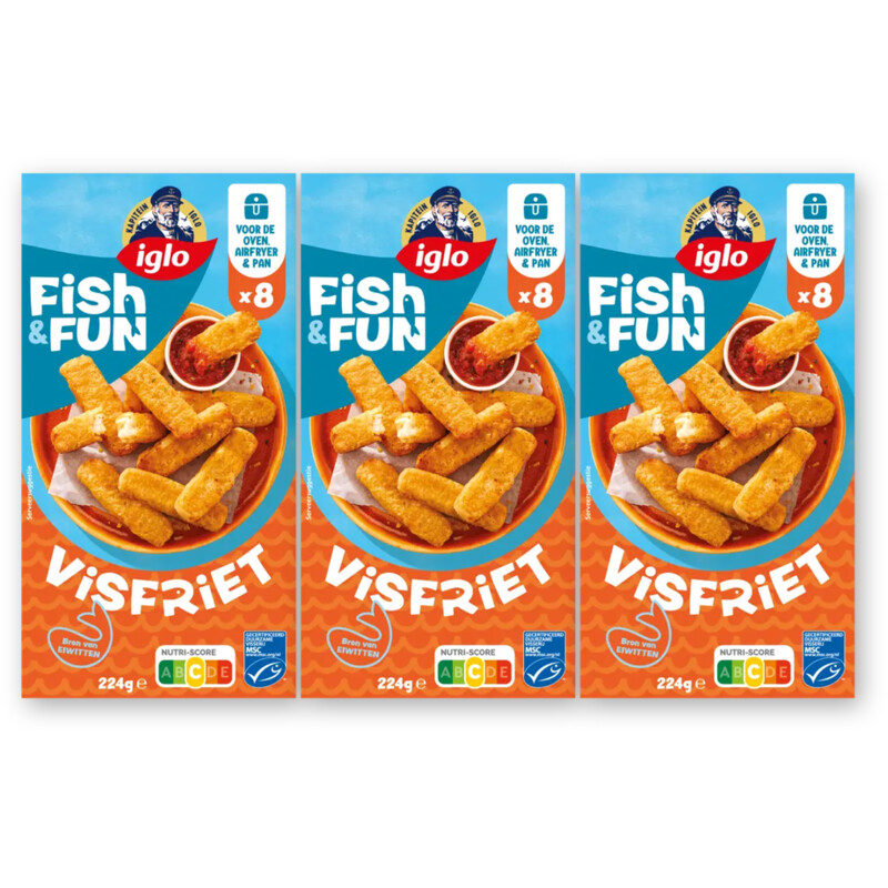 Iglo Fish&fun visfriet 3-pack