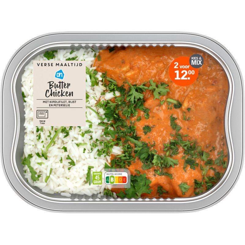 Een afbeelding van AH Verse maaltijd butter chicken