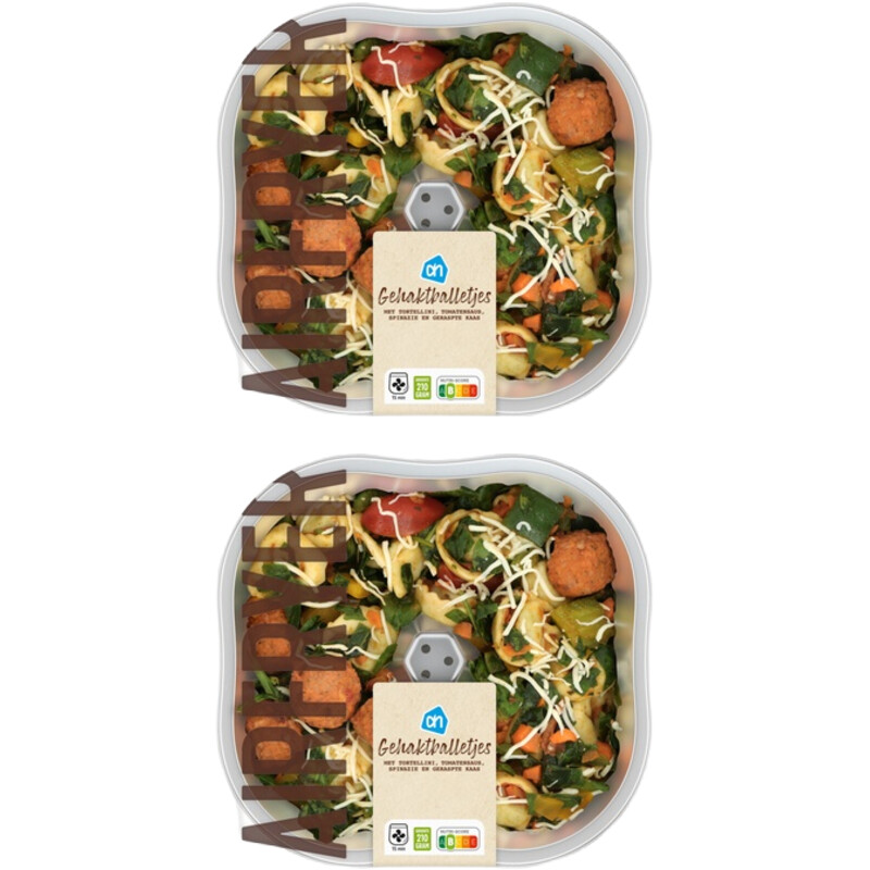 Een afbeelding van AH Airfryermaaltijd gehaktballetjes 2-pack