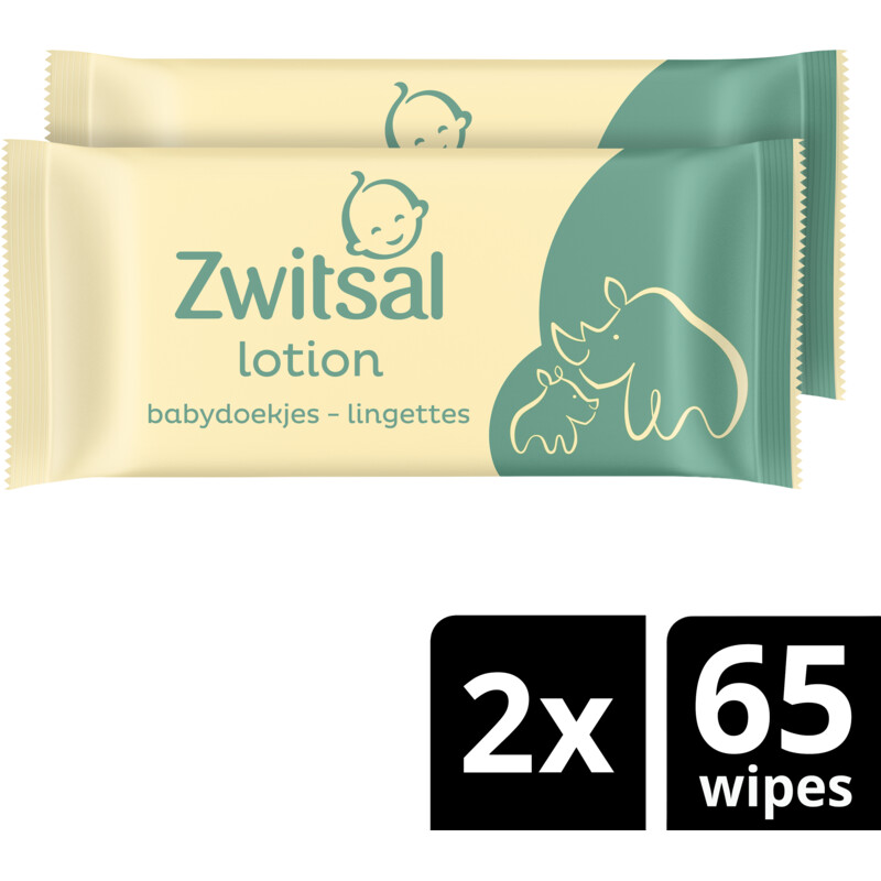 Zwitsal Baby lotion billendoekjes 2-pack