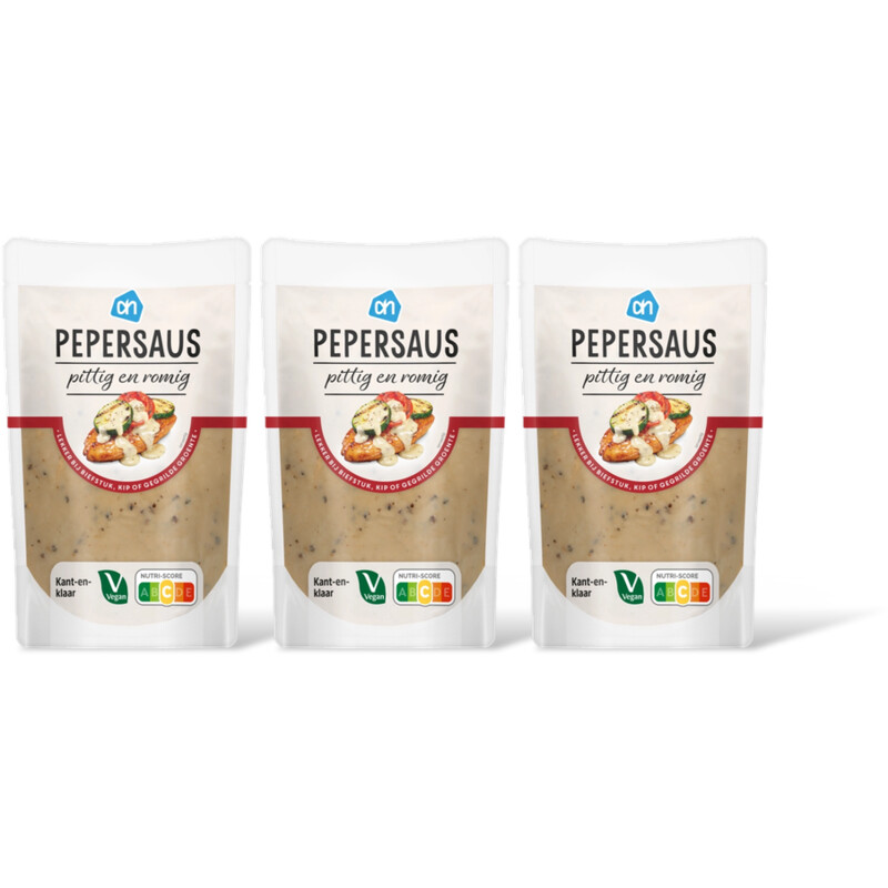 AH Pepersaus pittig en romig 3-pack