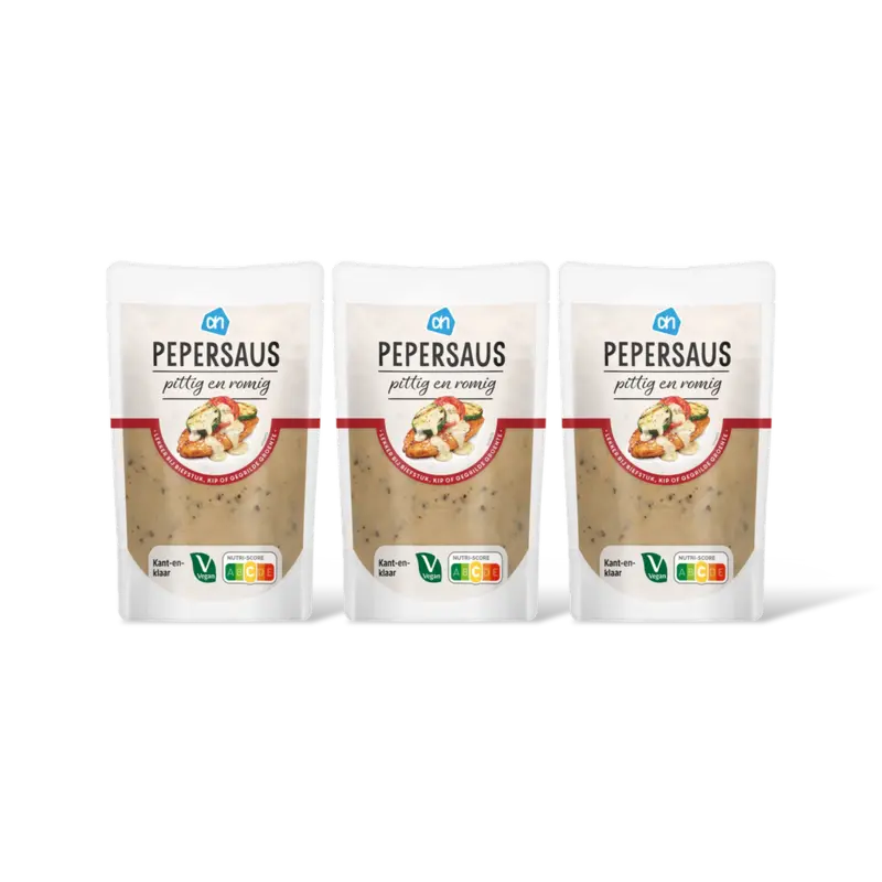 AH Pepersaus pittig en romig 3-pack