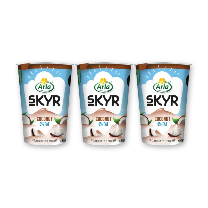 Arla Skyr kokos yoghurt 0% vet 3-pack
