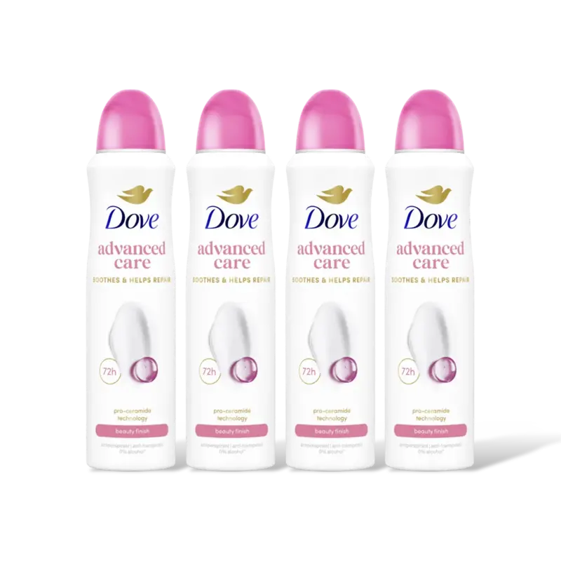 Dove Advanced care beauty finish spray 4-pack