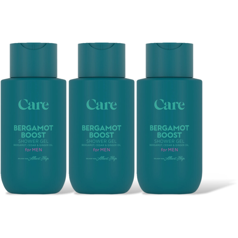 Care Bergamot boost shower gel for men 3-pack