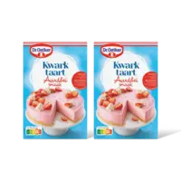 Dr. Oetker Kwarktaart aardbeismaak bakmix 2-pack