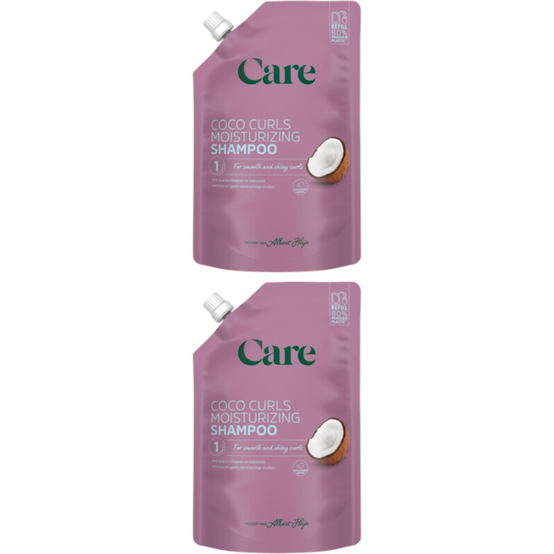 Een afbeelding van Care Coco curls moist shampoo refill 2-pack
