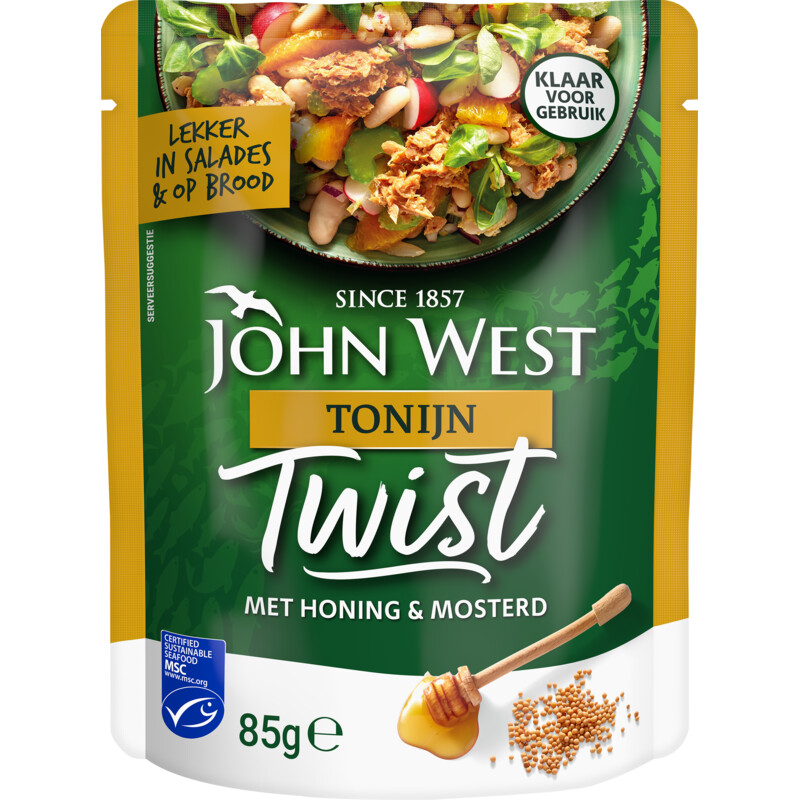 Een afbeelding van John West Twist tonijn met honing & mosterd