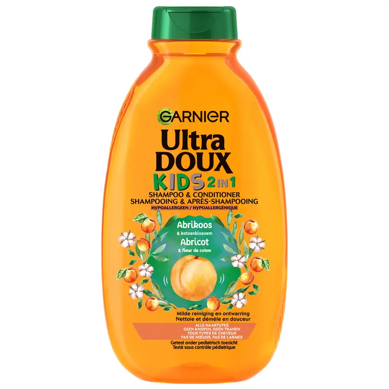 Ultra Doux Kids shampoo & conditioner abrikoos bel