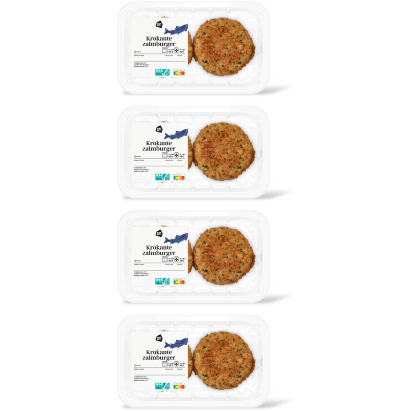 AH Krokante zalmburger 4-pack