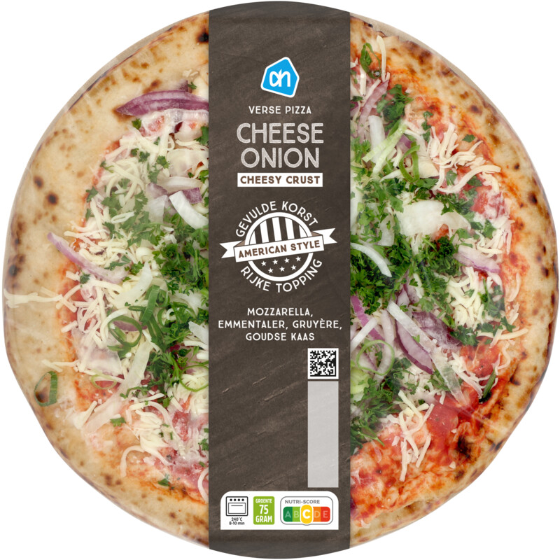 AH Verse pizza Amerikaans cheese onion
