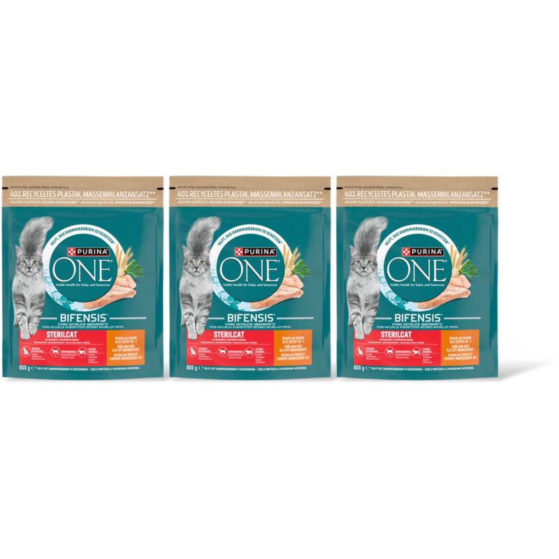 Purina ONE Sterilcat rijk aan kip 3-pack
