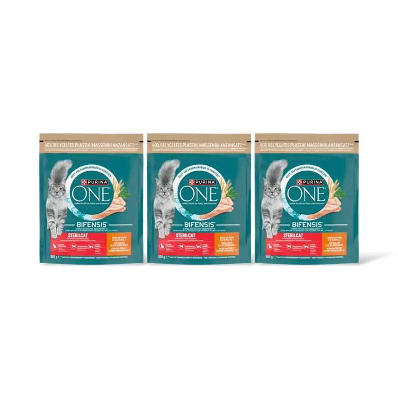 Purina ONE Sterilcat rijk aan kip 3-pack