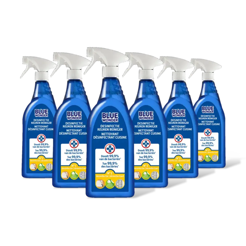 Blue Wonder Desinfectie reiniger keuken 6-pack