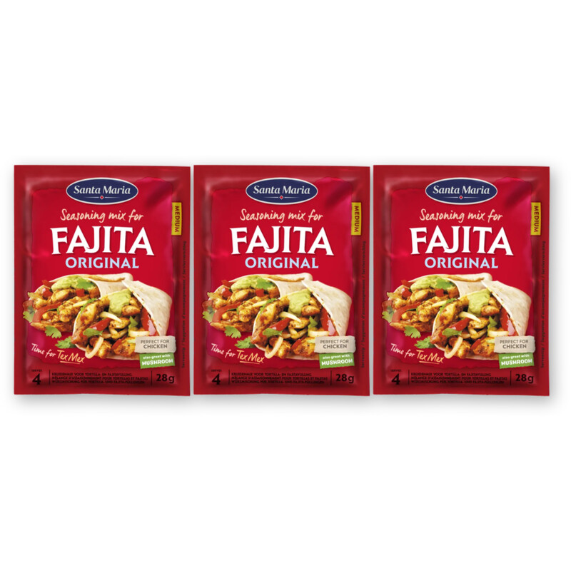 Santa Maria Kruidenmix fajita 3-pack