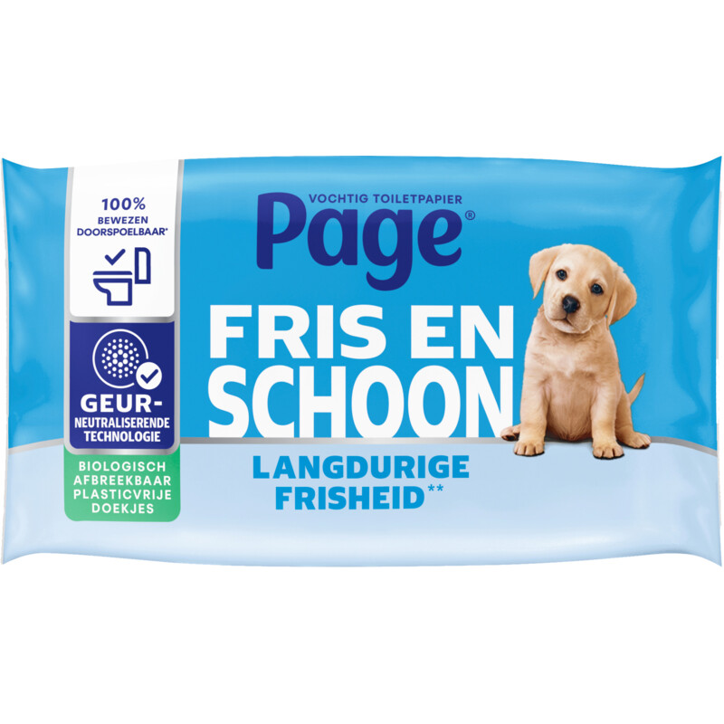 Een afbeelding van Page Compleet schoon vochtig toiletpapier
