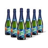 DubbelFrisss Bubbelfris appel & perzik 0% 6-pack