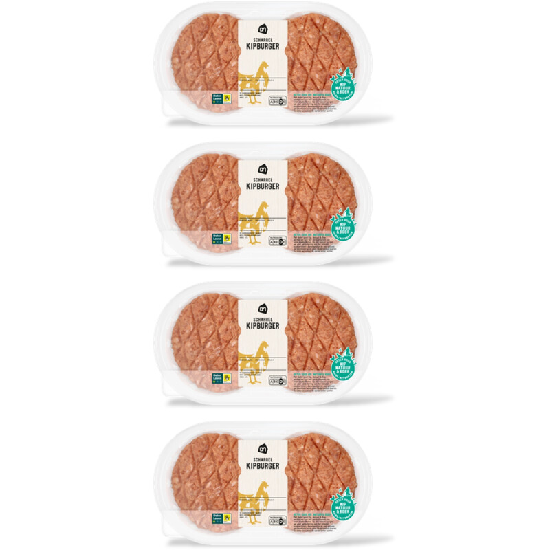 AH Scharrel kipburger 4stuks 4-pack