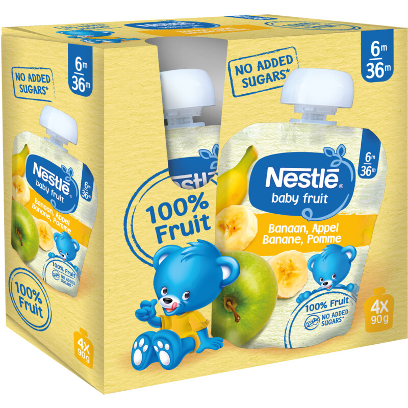 Een afbeelding van Nestlé Fruit appel banaan 6+ bel