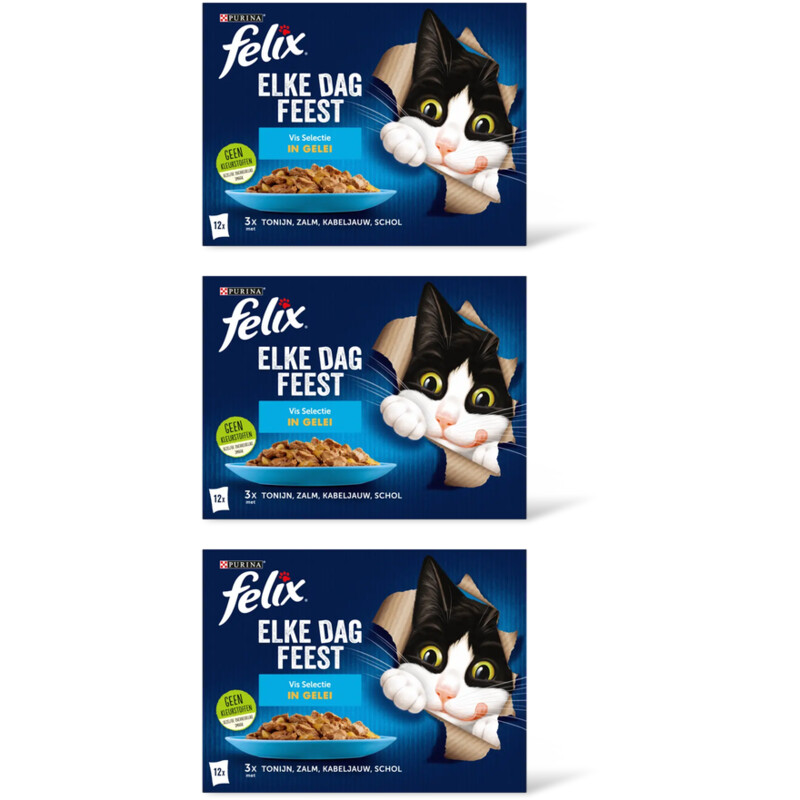 Felix Elke dag feest vis selectie in gelei 3pk