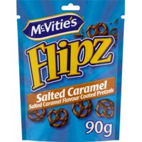 Een afbeelding van McVitie's Flipz salted caramel chocolate pretzels