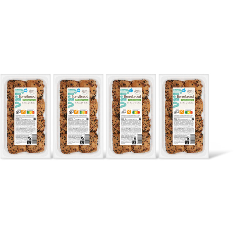 AH Glutenvrij Borrelbrood Mediterraans 4-pack